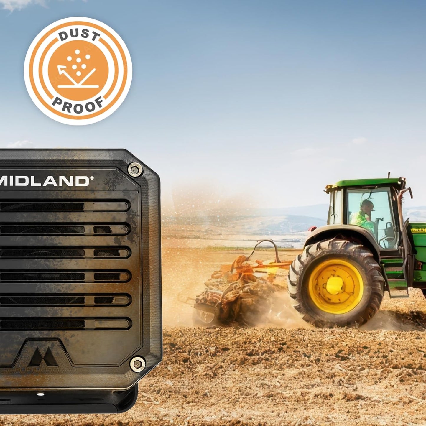 Midland - SPKMINI Mini External Speaker - Waterproof, 10 Watts, 3.5mm Plug - Compatible with All Mobile CB, GMRS, HAM and Amateur Radios