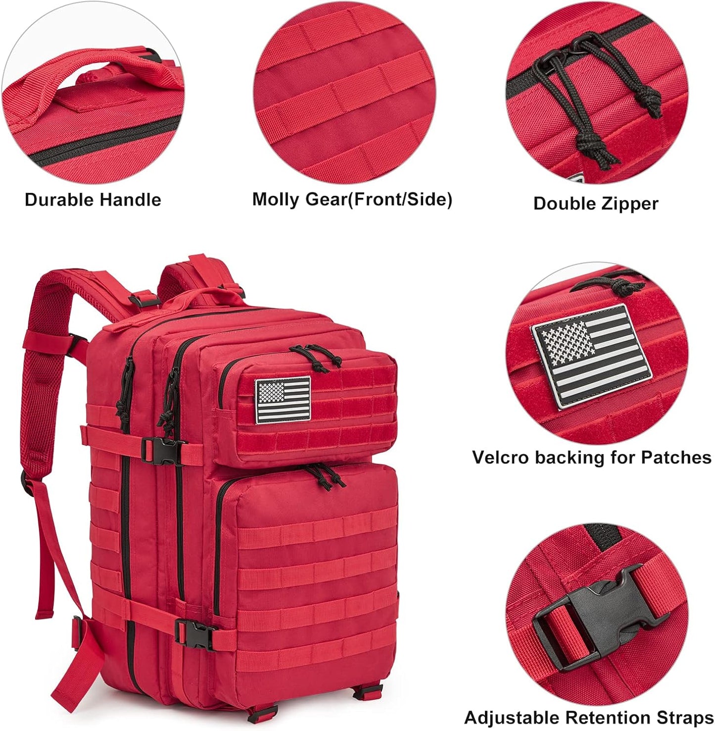 G4Free 45L Military Tactical Backpack 3 Day Assault Survival Molle Pack Bug Out Bag Travel Fishing Backpack Rucksack