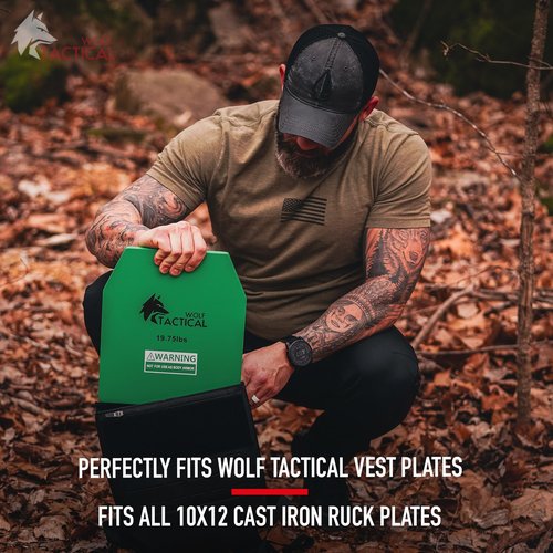 WOLF TACTICAL Weighted Backpack Rucking Backpack for Weight Plates Rucksack for Running Walking Strength Training
