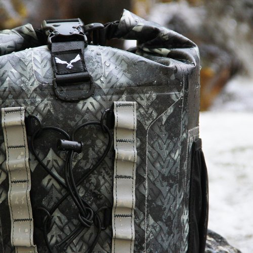 Rockagator FIREbreak 2.0 VOG CAMO TPU 25L Waterproof Backpack | Dry Bag Backpack for all Outdoor Adventures | Durable Rolltop, Lightweight, Heavy Duty | EKHO Tactical Camo