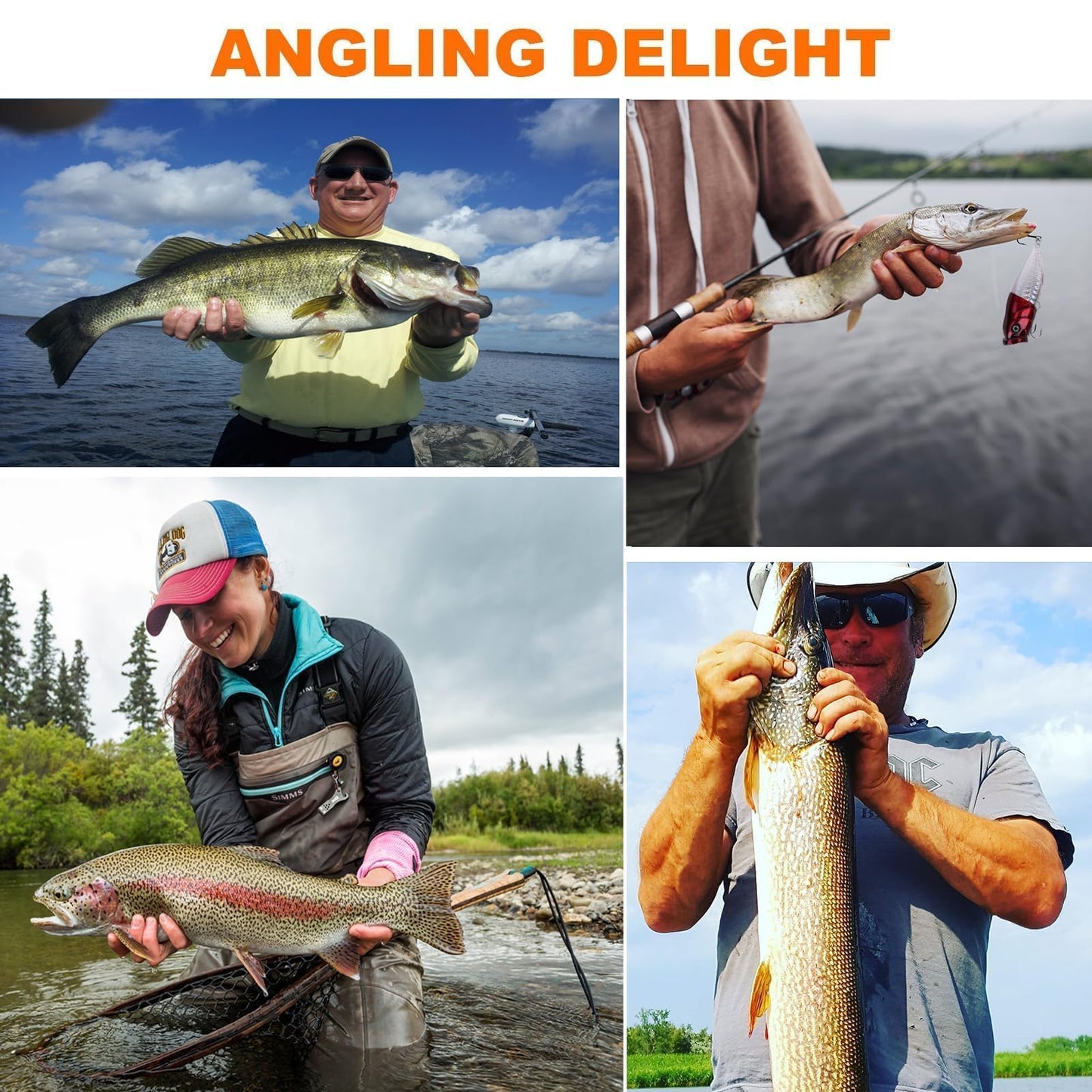 Fishing Lures Kit for Freshwater Tackle Box Kit for Bass Trout, Fathers Day Dad Gifts for Men Dad Husband Boys Beginner, Bait & Other Accessories Fishing Gear Gifts Ideas 105pcs Black