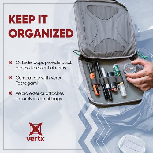 Vertx Pack Zip Pouch Organizer Insert Attachment for Backpack, Bag, Travel, Organization Pouches, Medium