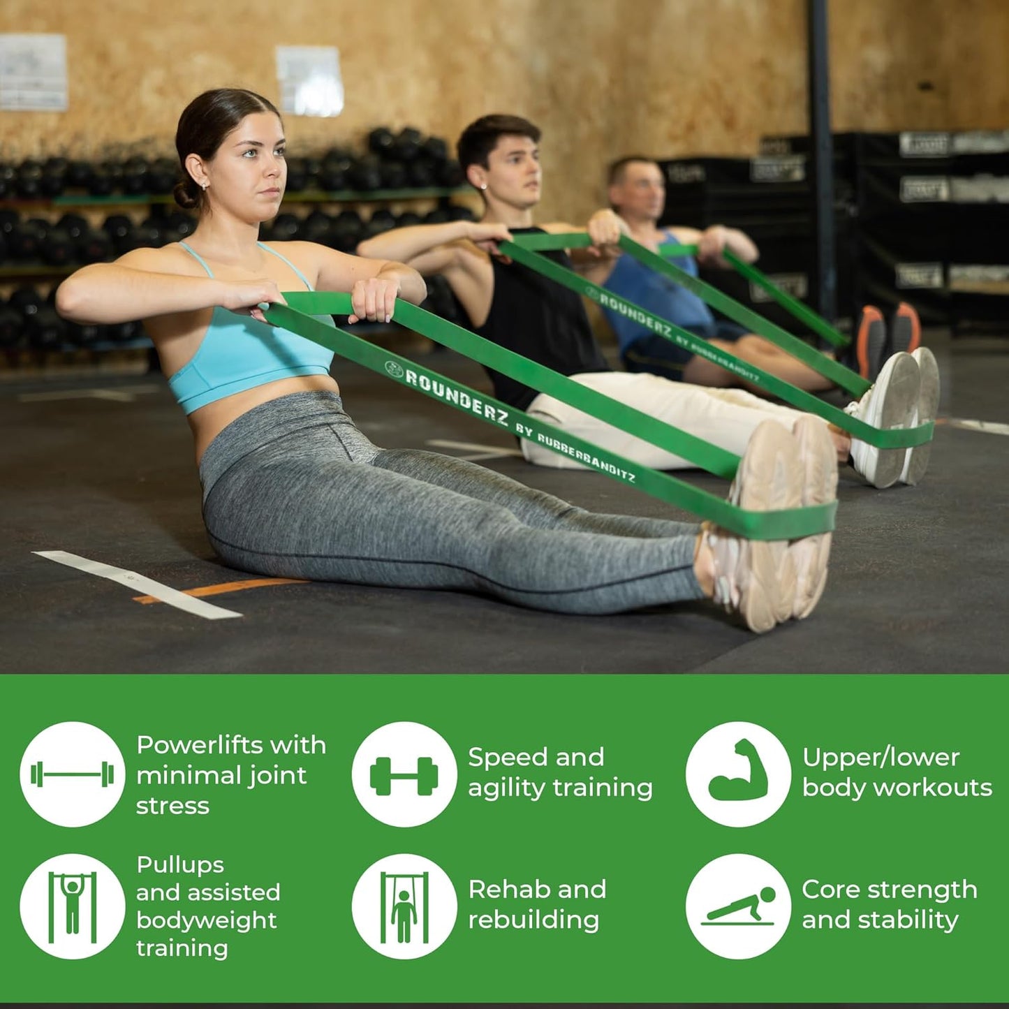 Rubberbanditz Rounded Edge Resistance Band | Compact and Light Weight Exercise Bands | Suitable for All Fitness Levels Users| Travel Friendly Resistance Bands for Working Out