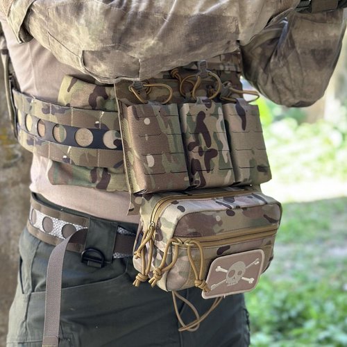 Tactical Drop Pouch, Dangler Pouch,Tactical Fanny Pack Tool EDC Pouch with Hook and Loop for Tactical Vest(CP)