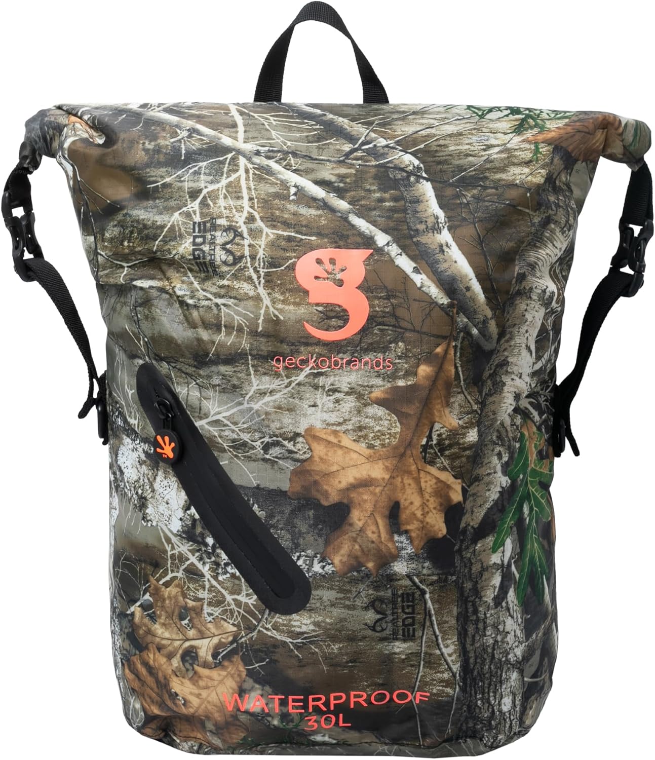 geckobrands Lightweight 30L Waterproof Backpack - Lightweight Watertight Outdoor Bag Hiking Traveling Light Water Activities