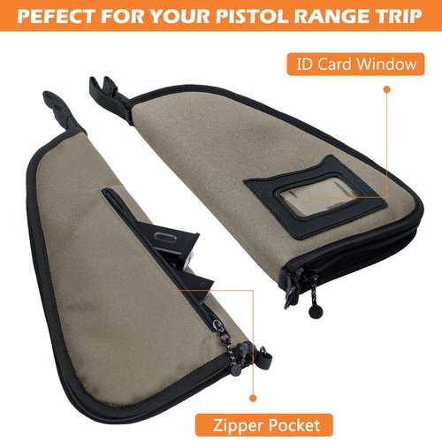 VIGEGARI Soft Pistol Case for Handguns-Single Gun Cases for Pistols-Pistol Bag-Handgun Case With Lockable Zipper -Concealed Carry Gun Pouch-Pistol Bag Soft Gun Storage for Handguns[Only ONE Gun Bag]