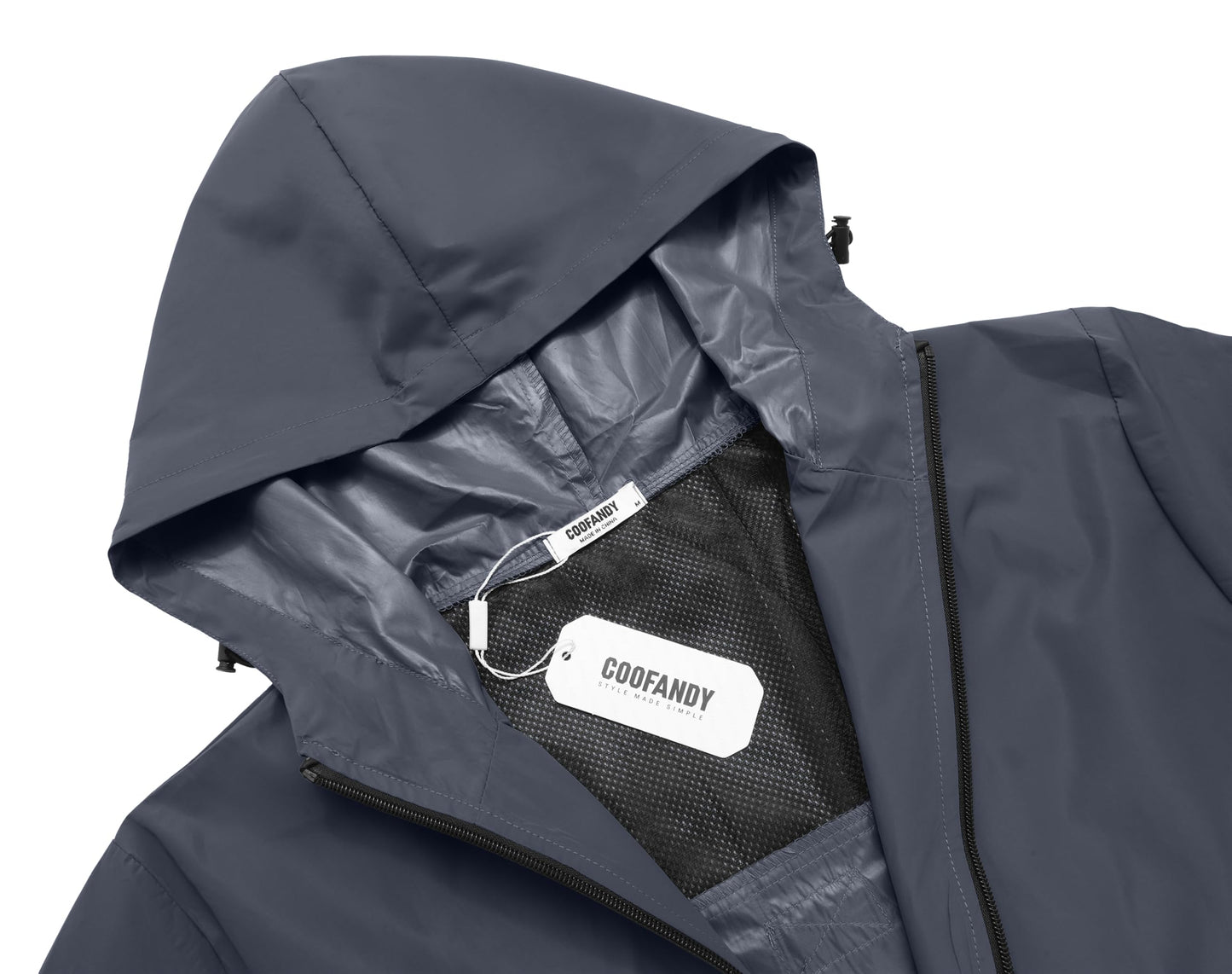 COOFANDY Rain Gear for Men Waterproof Lightweight Rain Coat Breathable Rain Jackets with Hood