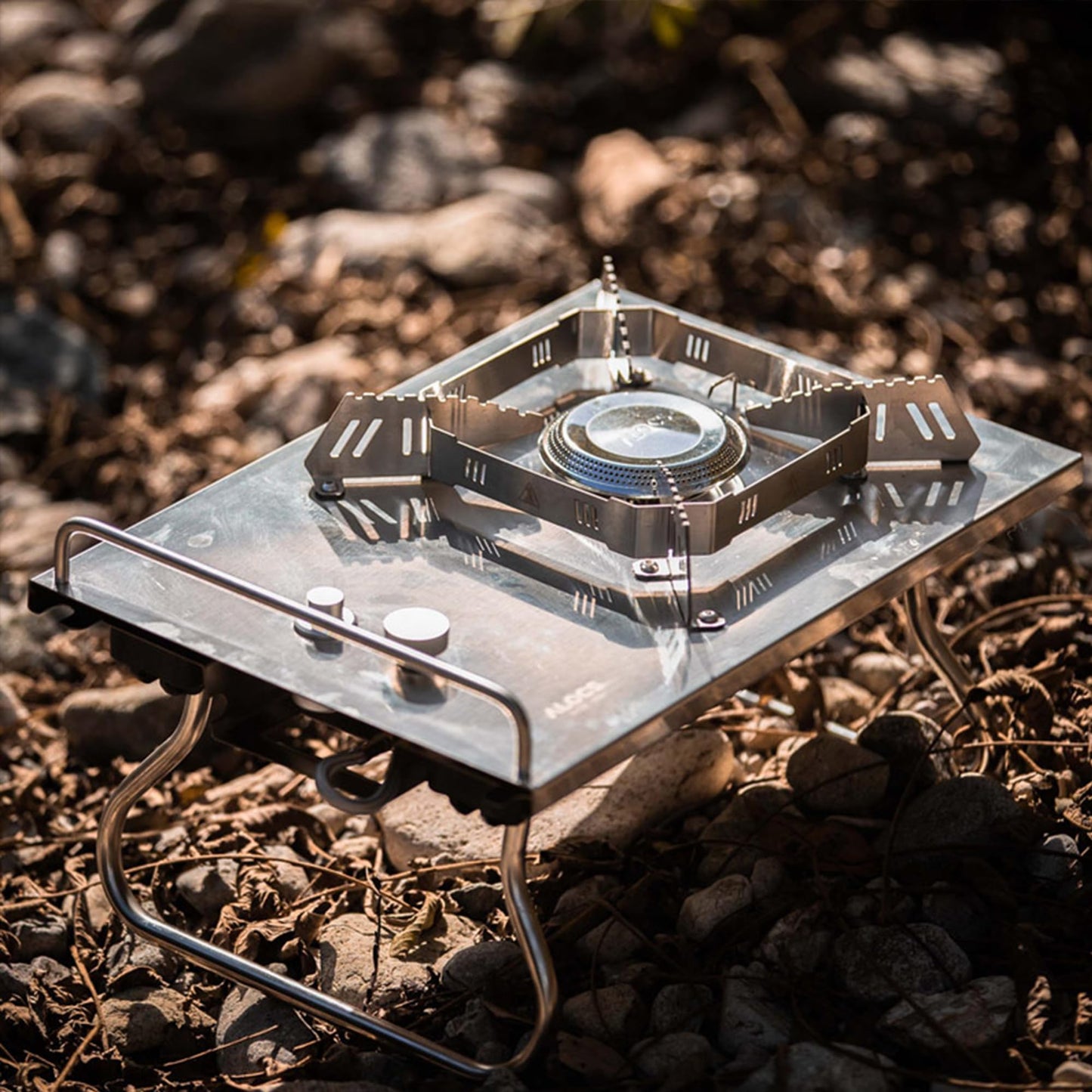 ALOCS Camping Stove, 5500KW Portable Stove with Adjustable Burners, Foldable Table IGT Stove, Gas Camp Stove Propane Burners for Outdoor Cooking,Hiking, Camping, Emergency