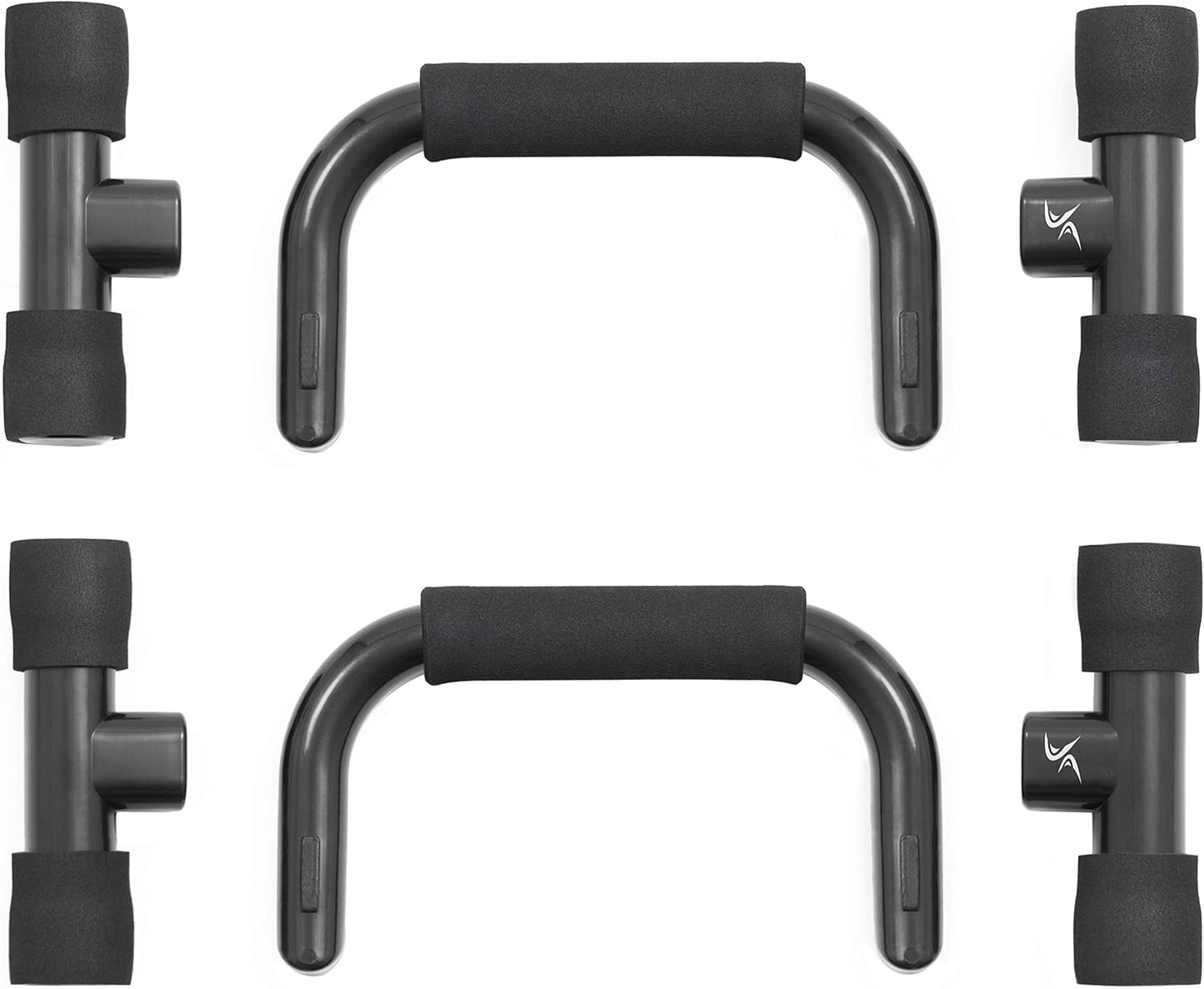 ProsourceFit Push-Up Bars (Set of 2)-Lightweight plastic handles with cushioned foam grips and slip resistant base