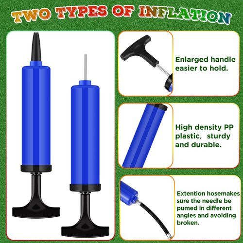 WILLBOND Ball Air Pump Bulk with Needle for Sports Balls Operation Christmas Hand Pump Portable Kit Extension Hose for Balls Basketball Soccer Christmas Volleyball Gifts(24 Sets)