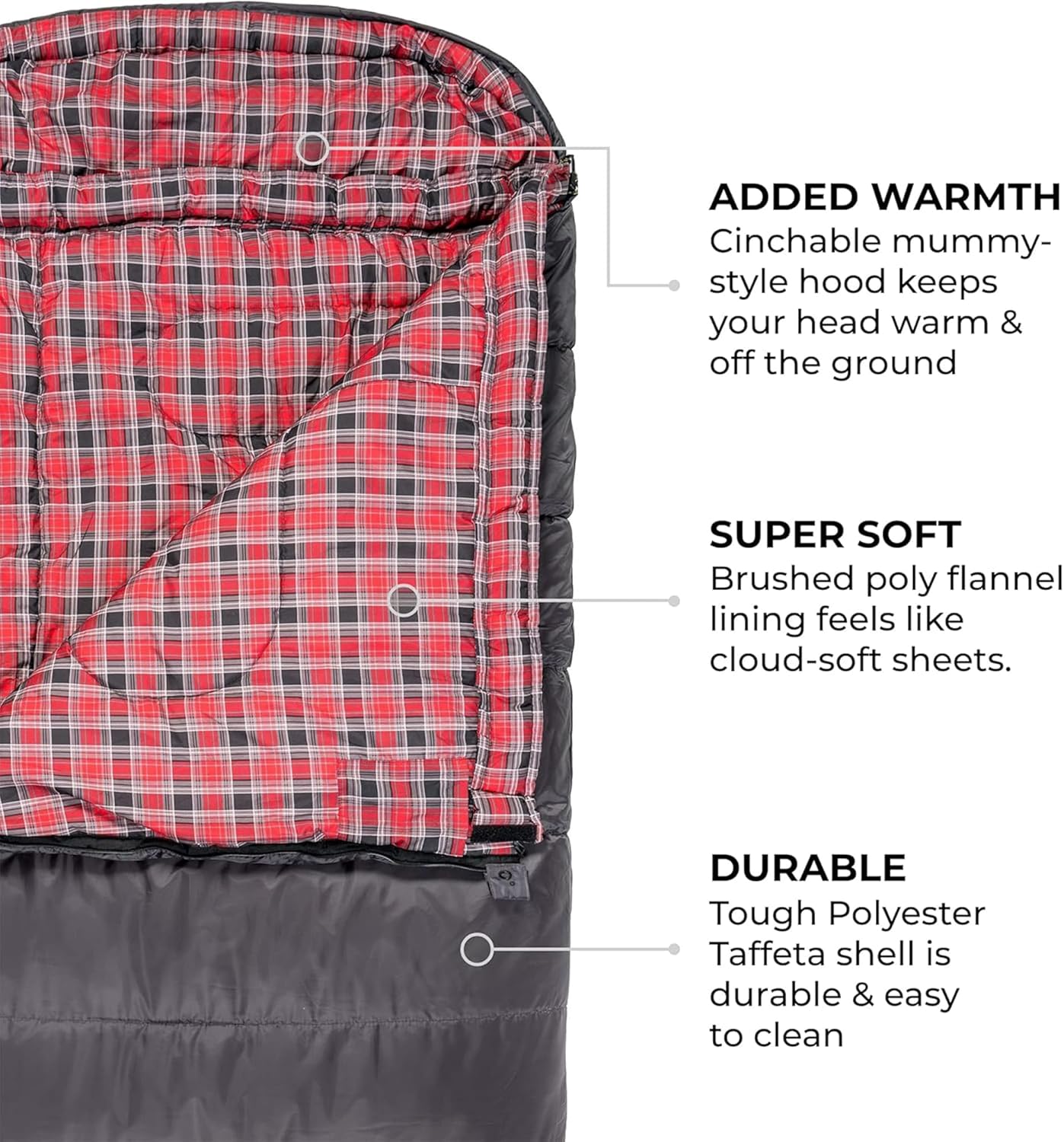 Teton Celsius XXL Sleeping Bag, Cold Weather Sleeping Bags for Adults and Kids, Camping Made Easy and Warm. Compression Sack Included, 35F, 25F, 0F, 20F Degree