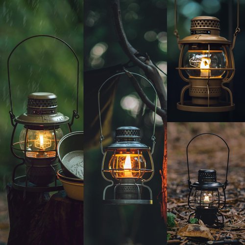 Thous Winds Outdoor Kerosene Fuel Lantern, Oil Burning Lamp -Railroad Khaki