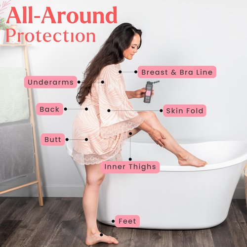 Chassis Her Talc-Free Body Powder with Hydro-Shield Technology, Unscented Feminine Corn Starch Powder for Women, Sweat and Odor Control