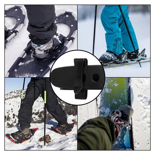 Tlswshsy 20 Pack Snowshoe Strap Clips - 1.51 inch Ski Boot Wraps Buckle - Multipurpose Snowshoes Replacement Clips for Women Men Youth Kids Snowshoe Bindings
