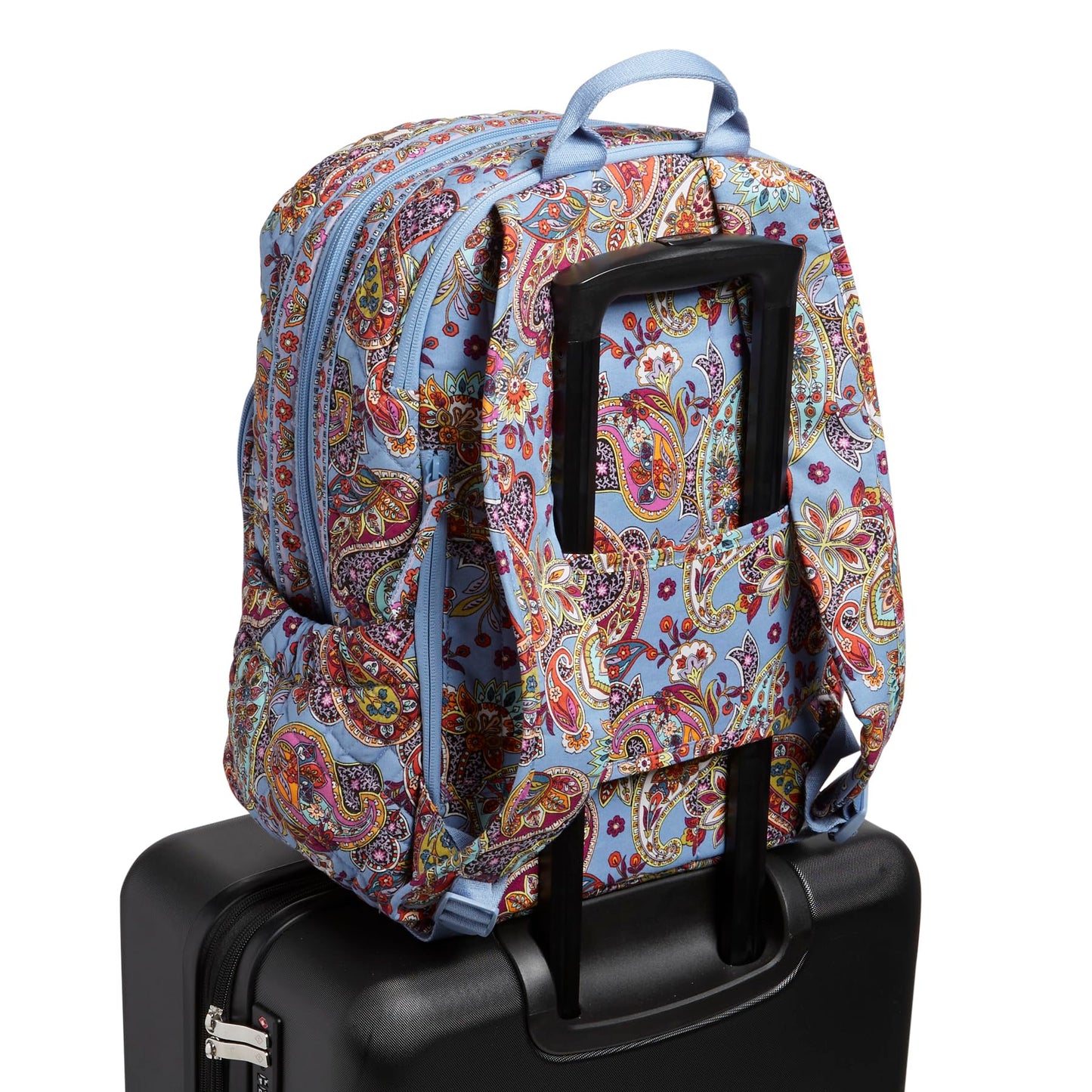 Vera Bradley Women's Iconic Campus Backpack, Signature Cotton Bookbag, Provence Paisley, One Size
