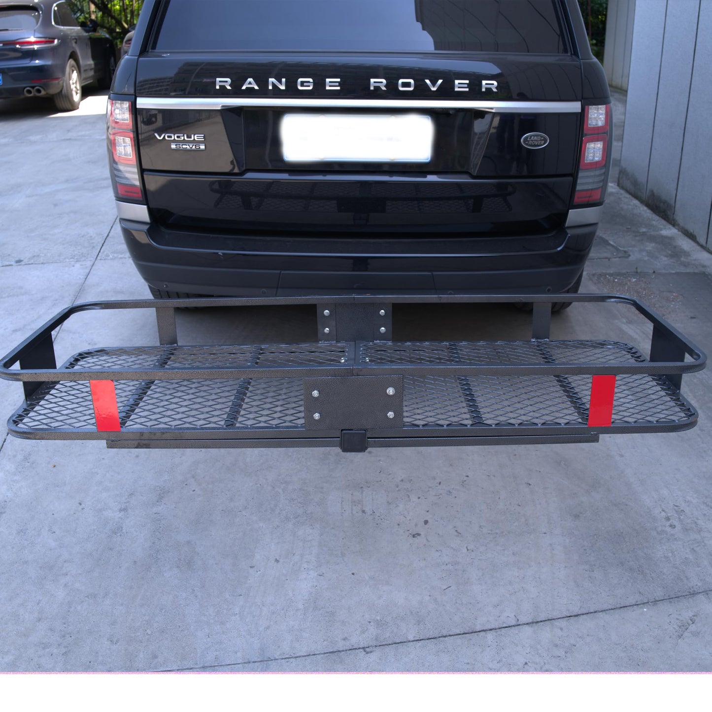 Folding Hitch Mount Cargo Carrier Basket 60x20x6” Rear Luggage Rack Basket,500LBS Capacity,Hitch Mount for 2" Receivers,Powder Coating,Heavy Duty, Durable,Easy Assembly,Straps Stabilizer