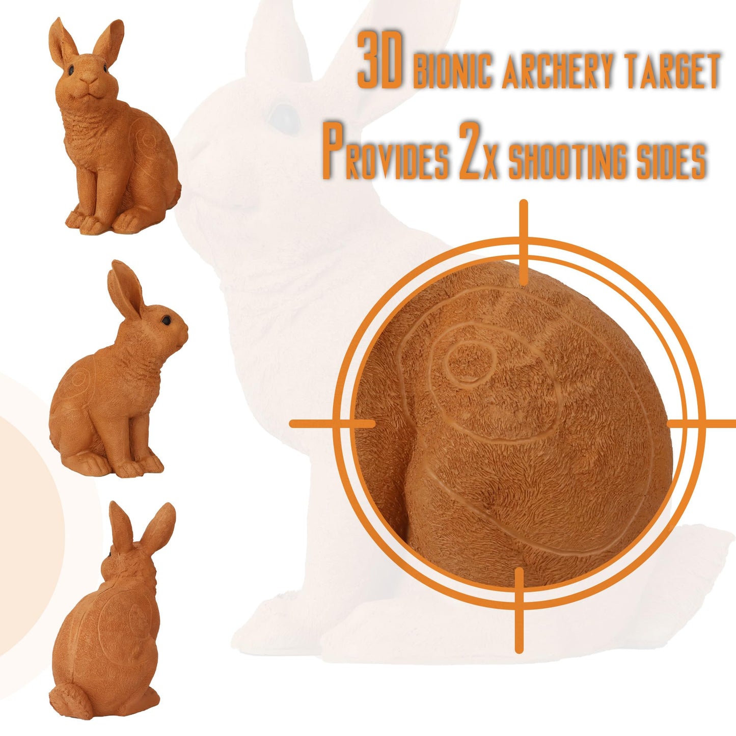 Archery Targets Rabbit 3D Animal Shooter with Group-Stand for Hunting Target Shooting