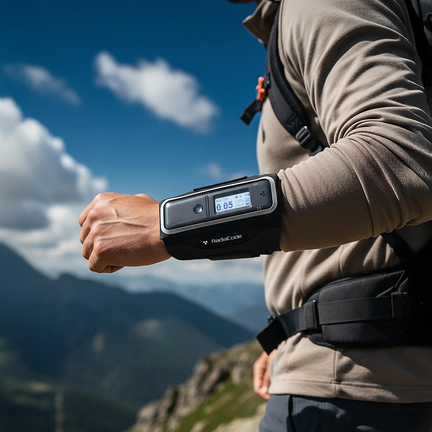 Active Band for Radiacode 102/103/103G/110 Legband with Adjustable Strap Made from Soft Polyamide Fabric with Light Reflecting Strip