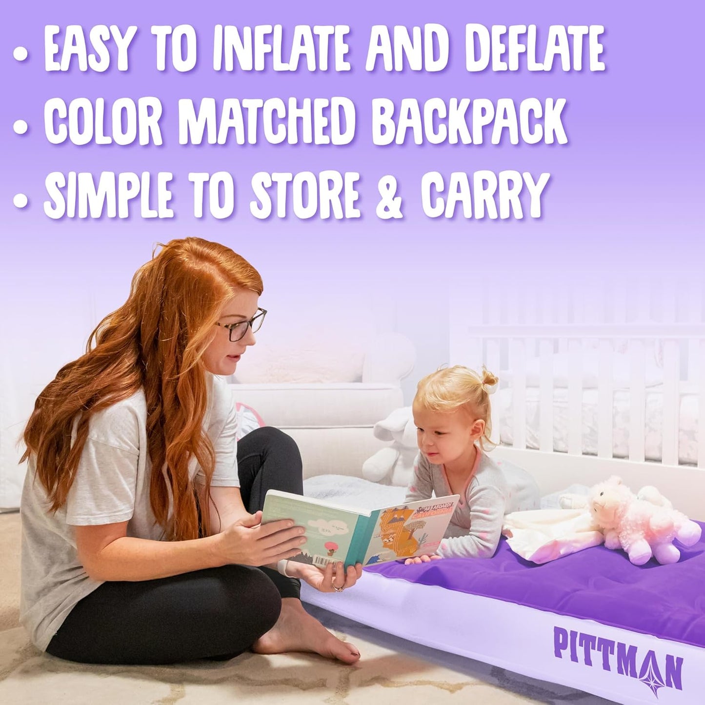 Pittman Outdoors Portable Battery Powered Air Pump with Fun Travel Backpack