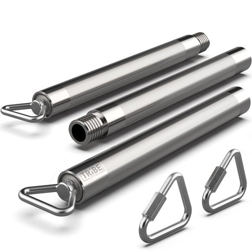 Heavy Duty Steel Resistance Band Bar - Portable Resistance Bar for Resistance Bands - Resistance Bar for Working Out - Dual Cable Machine Bar - Straight Bar Cable Attachment