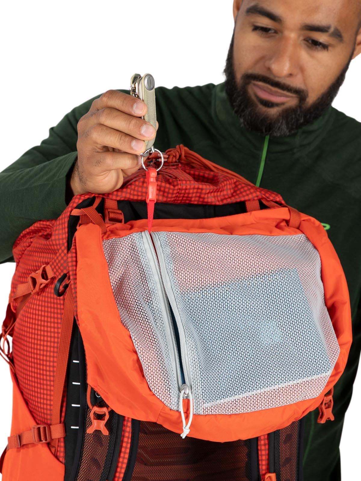 Osprey Talon Pro 40L Men's Hiking Backpack with Hipbelt, Silver Lining, L/XL