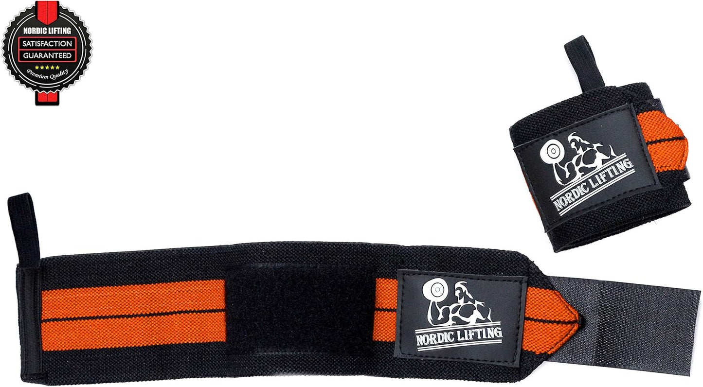 Wrist Wraps (1 Pair/2 Wraps) for Weightlifting/Cross Training/Powerlifting/Bodybuilding - for Women & Men - Premium Quality Equipment for The Absolutely Best Hand Strength & Support - 1 Year Warranty