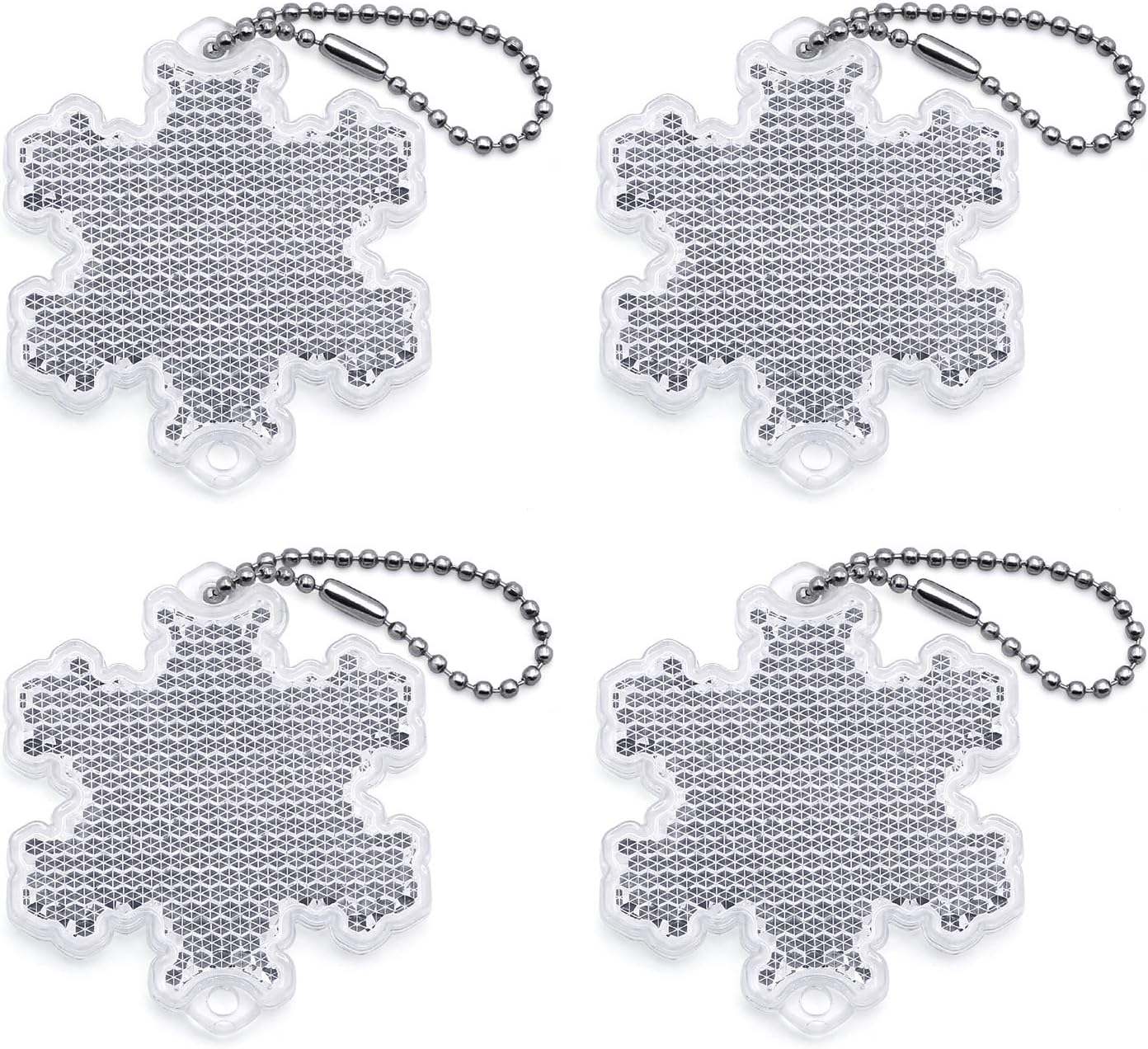 4Pcs Safety Reflector - Stylish Reflective Gear for Jackets, Bags, Purses, Backpacks, Strollers and Wheelchairs