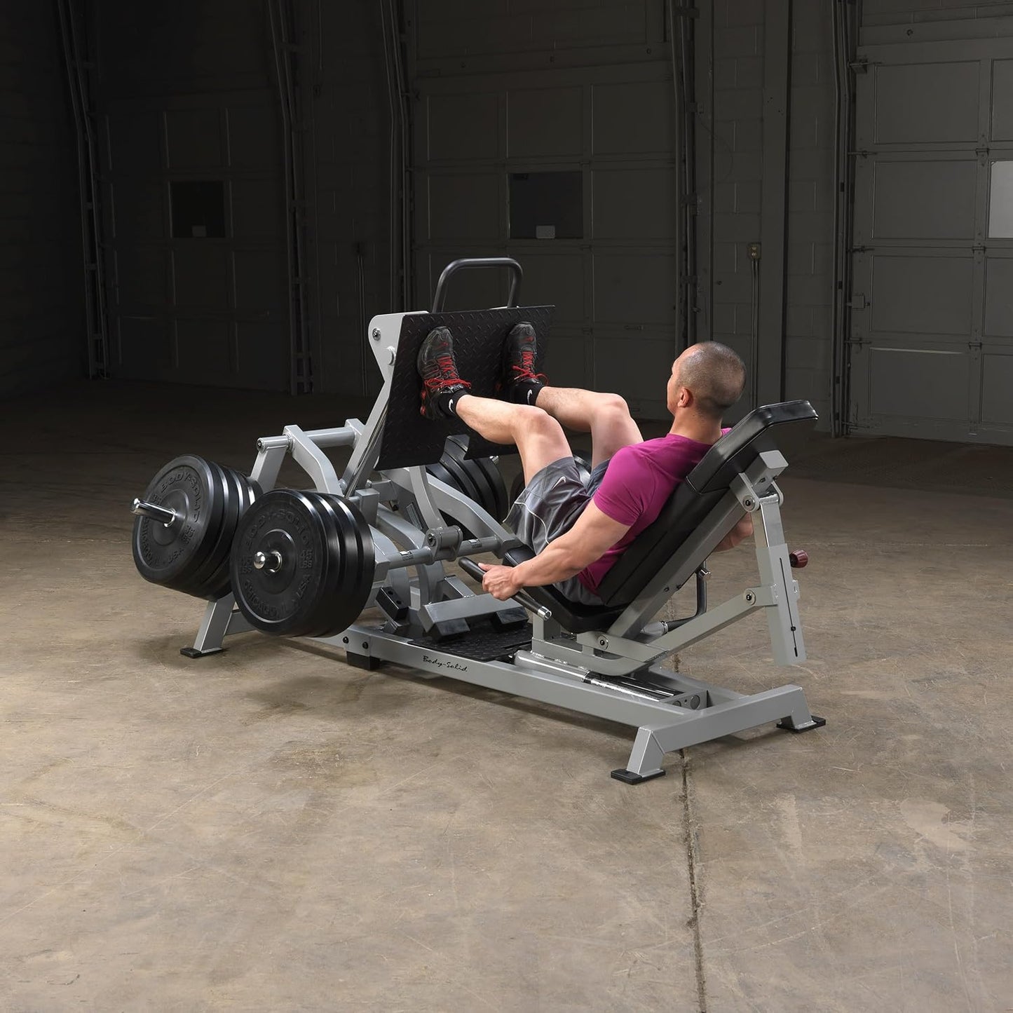 Body-Solid (LVLP Leverage Horizontal Leg Press Machine for Home Gym - Heavy Duty Workout Equipment for Full Lower Body Workouts, 1000lb Weight Capacity