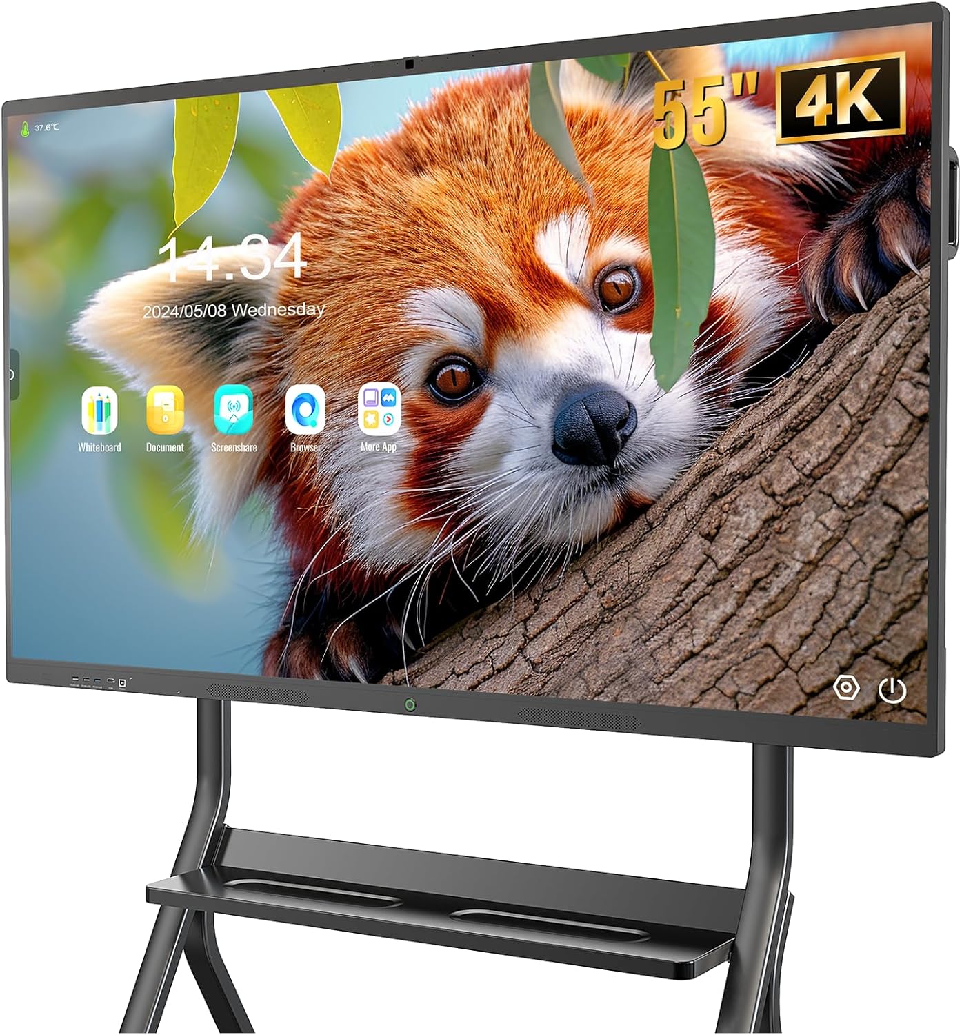 55″ Smart Board, 4K UHD Touchscreen Display Electronic Whiteboard Built in Ultra High Definition Camera Open App Ecosystem, Digital Presentation Electronic Smart WhiteBoard for Classroom Home Office