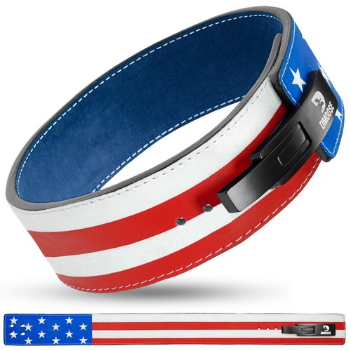 DMoose Fitness Lever Weight Lifting Belt - 10 mm Thick Premium Leather Weightlifting Belt for Powerlifting & Deadlifts - Rust Proof Buckle Gym Belt - Lifting Belts for Men & Women - Carry Bag Included