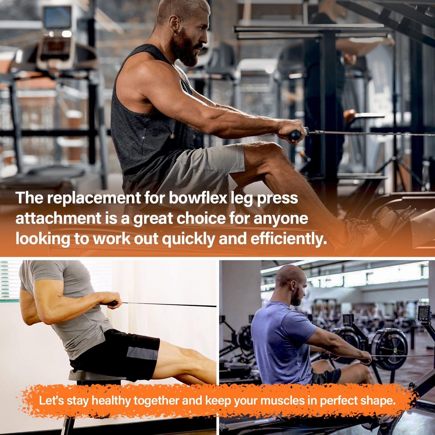 ArrogantF Adjustable Leg Press Rowing Belt Strap Compatible with Bowflex PR1000 Gyms Gym Accessories, Leg Press Attachment Also Fit for Ultimate 2 Blaze Elite Sport, Blaze, Sport Gym