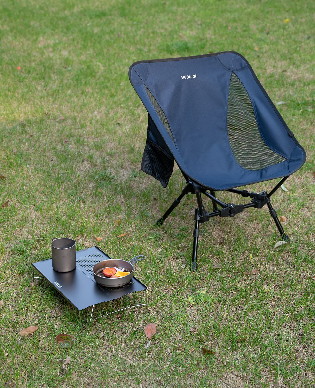 WildCall Mini Solo Folding Table Ultralight Compact with Carry Bag for Backpacking Camping Hiking Beach (Gunmetal)