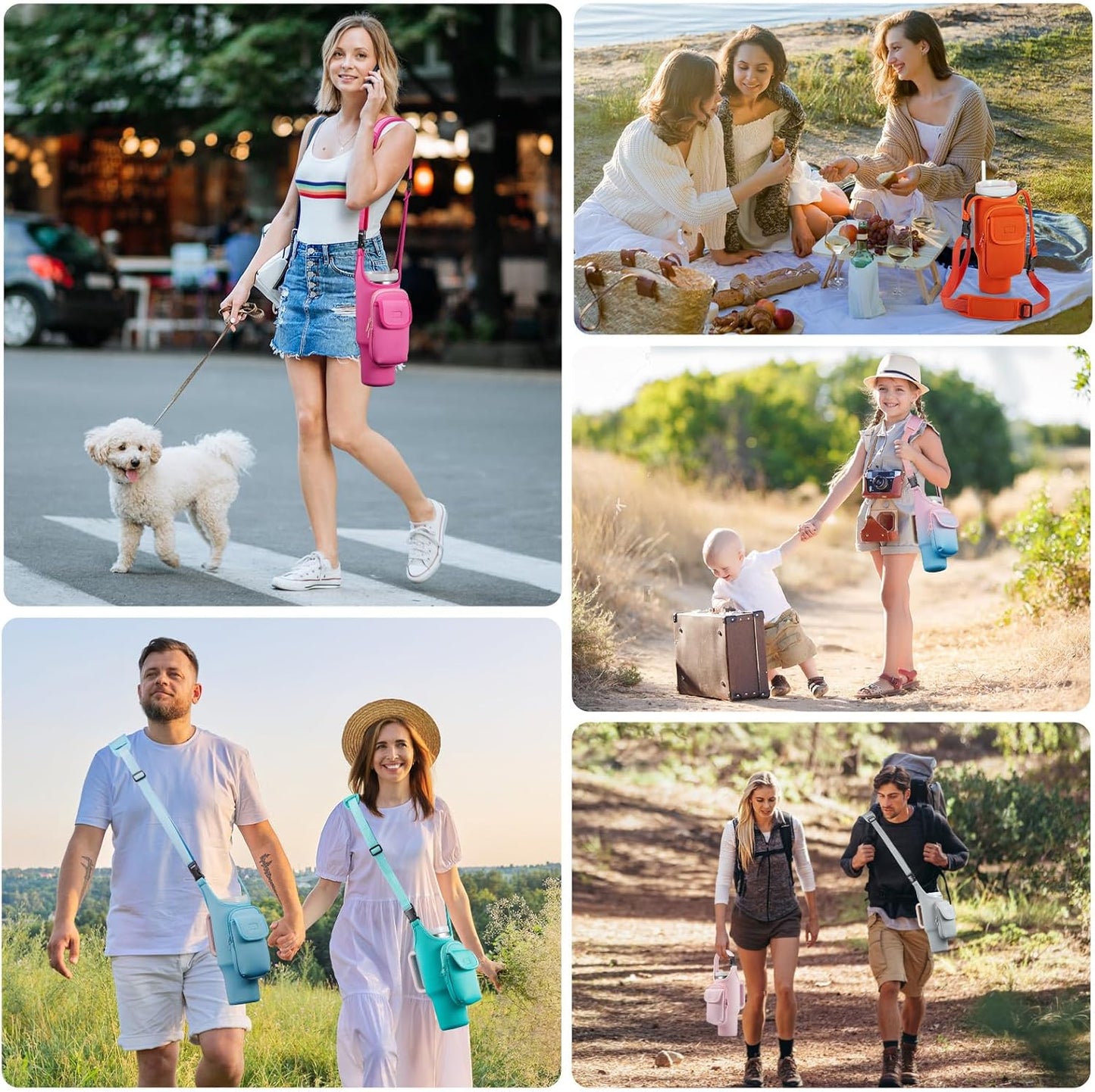 Insulated Neoprene Carrier Bag for Stanley 40/30oz Tumbler | Phone & Flap Pockets