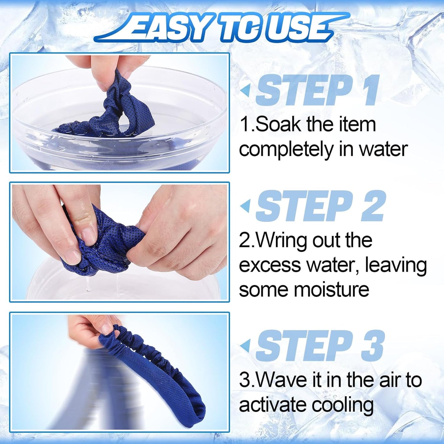 Cooling Headbands | 4-Pack Elastic Sweat Bands for Men & Women – Moisture-Wicking