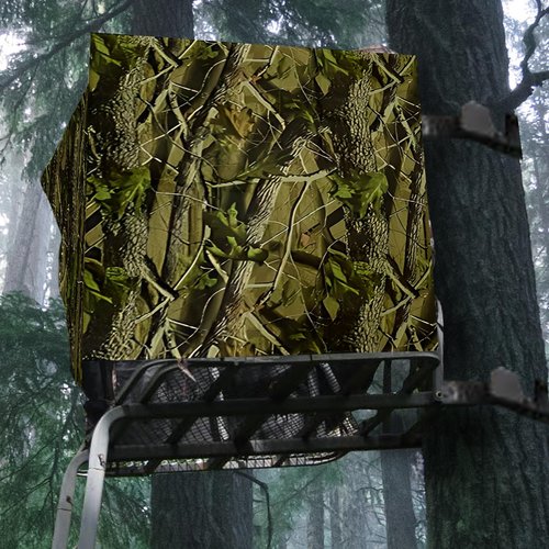 OFDMNY Hunting Tree Stand Blind Cover, Camouflage Treestand Blind Kit, Universal Tree Stand Accessories for Deer Turkey Hunting, 102"x35" Hunting Blinds with Zipper and Pocket
