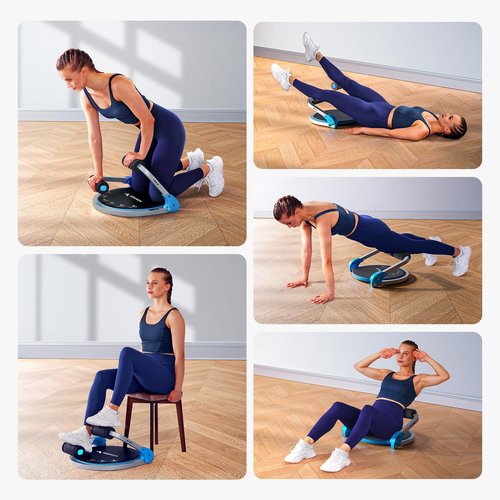 MERACH Ab Machine for Stomach Workout, Ab Crunch Machine with 3 Adjustable Resistance and Automatic Rebound, Sit Up Machine with 330 LBS Weight Capacity, Ab Workout Equipment for Home Exercise (Blue)