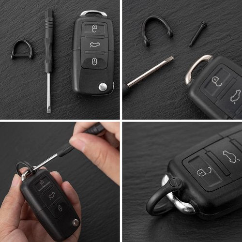 Carabiner Clip with Titanium Mini Quick Release Connecting Key Chain Rings