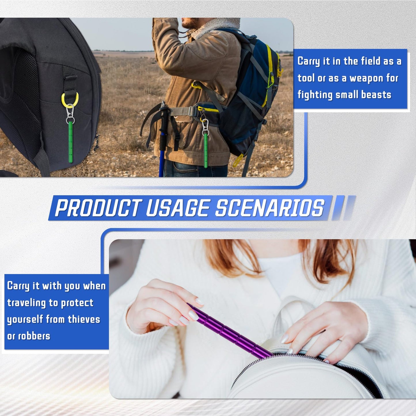 7Pcs Safety keychain Set Protection Keychain, Aluminum Keychain Keychain Set, Tactical Glass Breaker Tool, Self Defense Weapon for Women Ladies Girls (colorful)