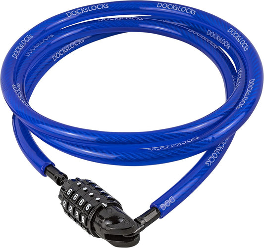 Weatherproof Straight Security Cable Lock (5ft to 25ft Lengths) with Resettable Combination, Anti-Theft Protection for Kayak, Bike, Paddleboard, Scooter, Equipment, Bicycles and More 5ft