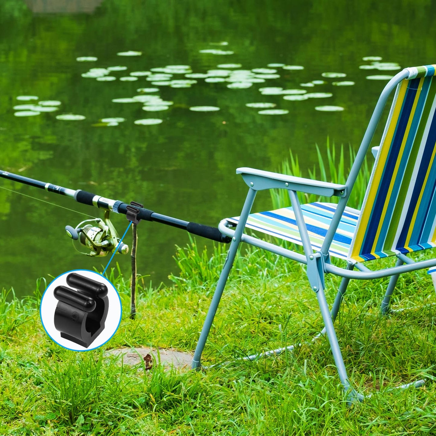 40 PCS Fishing Rod Clips, Wall Mounted Fishing Rod Holders, Billiards Snooker Cue Locating Clip Holder, for Fishing-Rods Billiards Cues Storage Rack