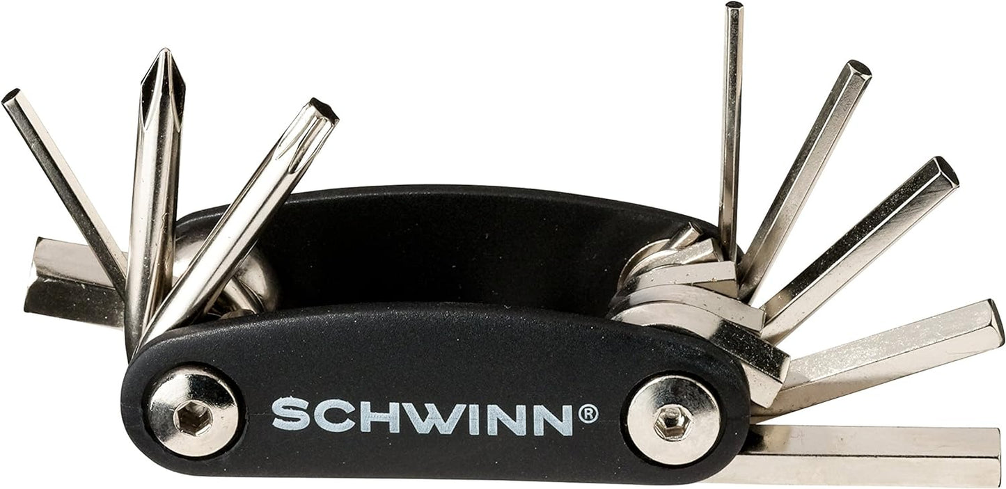 Schwinn Bike Repair Tool Kit, Multi-Purpose for Bicycle Repairs, Easy-to-Carry Tool Kit, Portable and Convenient Design Bicycle Essentials Easy Road Riding