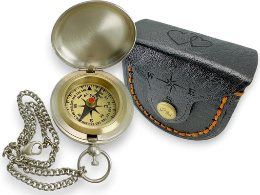 MAH Backpacking Navigation Handmade Brass Personalize Compass for Best Man Get Well Hiking Camping Hunting Trekking Sailing Adventure Travelling Graduation Day Birthday Gifts for Son Back to School