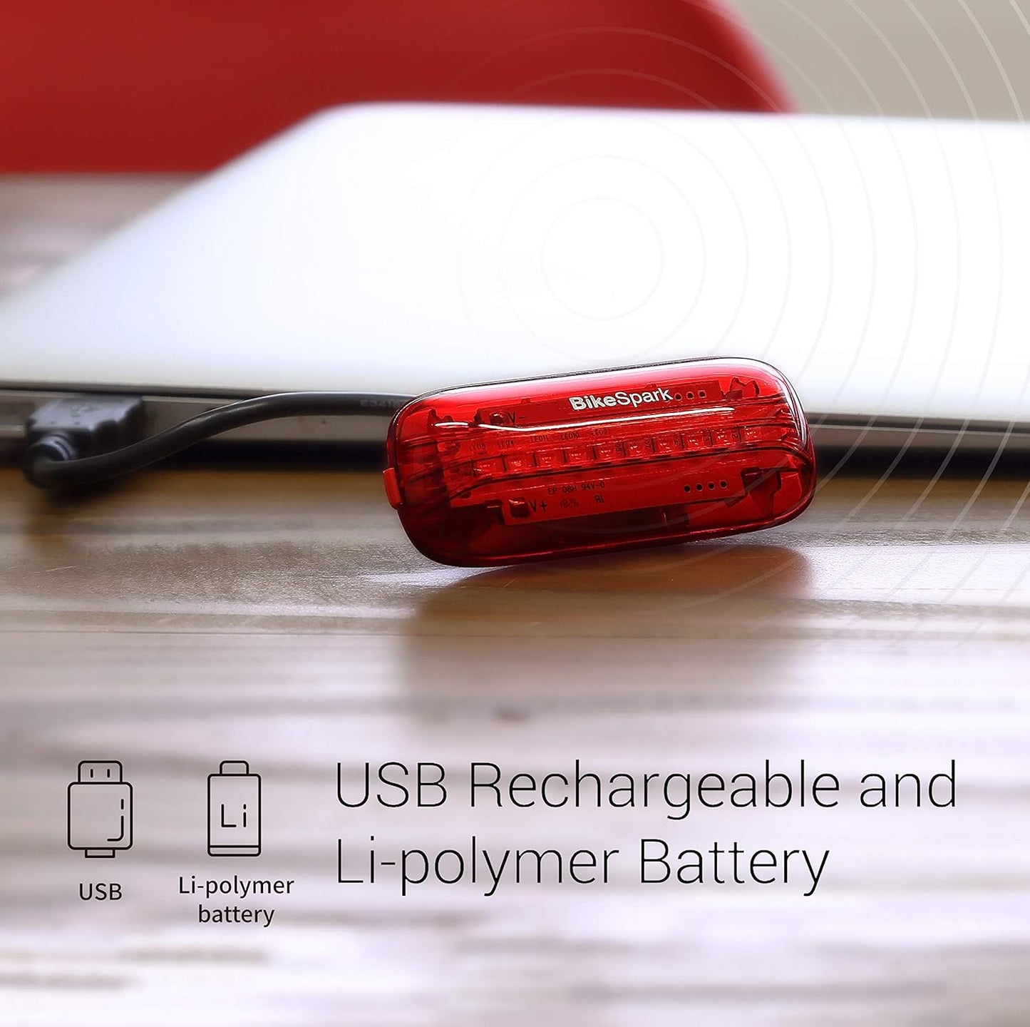 Auto-Sensing Rear Light G3 -Superbright LED Bike Tail Light - Auto On/Off & Deceleration Flash by Motion Sensing - USB Rechargeable - IPX5 - Made in Taiwan