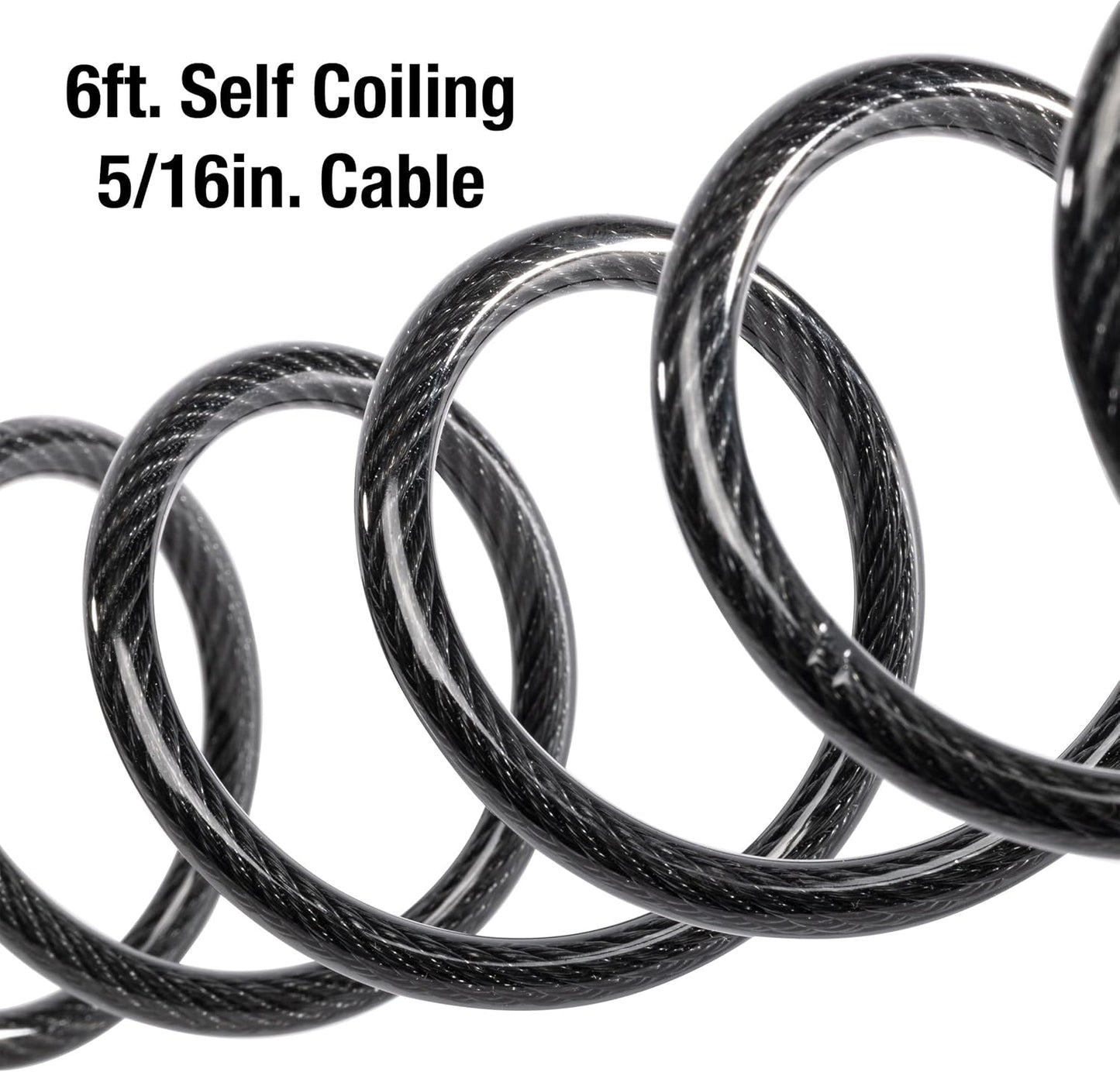 Master Lock Bike Lock Cable with Combination Black, 8143D