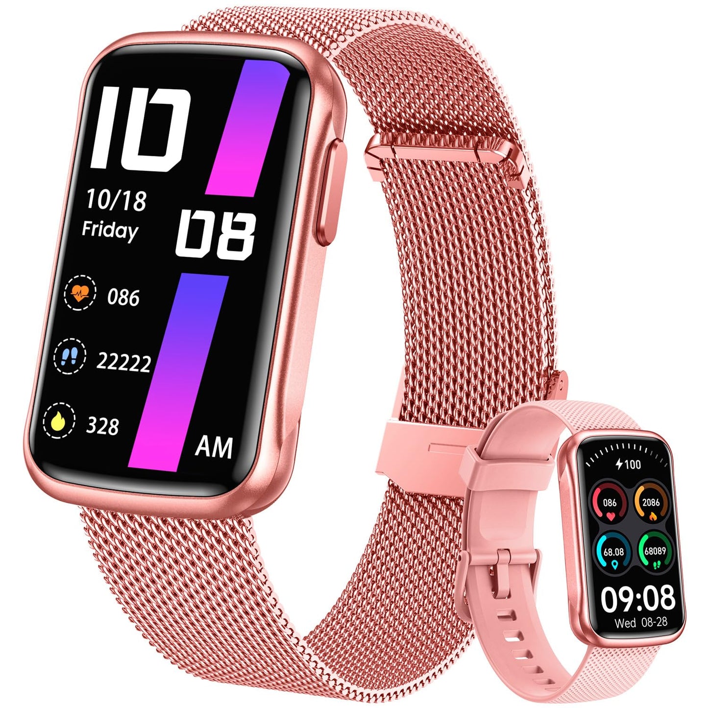 Fitness Tracker Smart Watch for Women: Health Activity Trackers with Heart Rate Blood Oxygen Sleep Monitor Step Counter Sport 1.47" Touchscreen IP68 Waterproof Smartwatch Compatible Android iOS