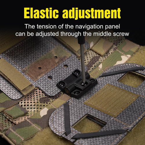 Zhongren Tactical Plate Carrier MOLLE Vest Phone Holder Universal Cell Phone Chest Mount Pouch Adjustable Foldable Navigation Phone Board Attachment for 4.7"-6.7" Outdoor Sports Military (Camo)