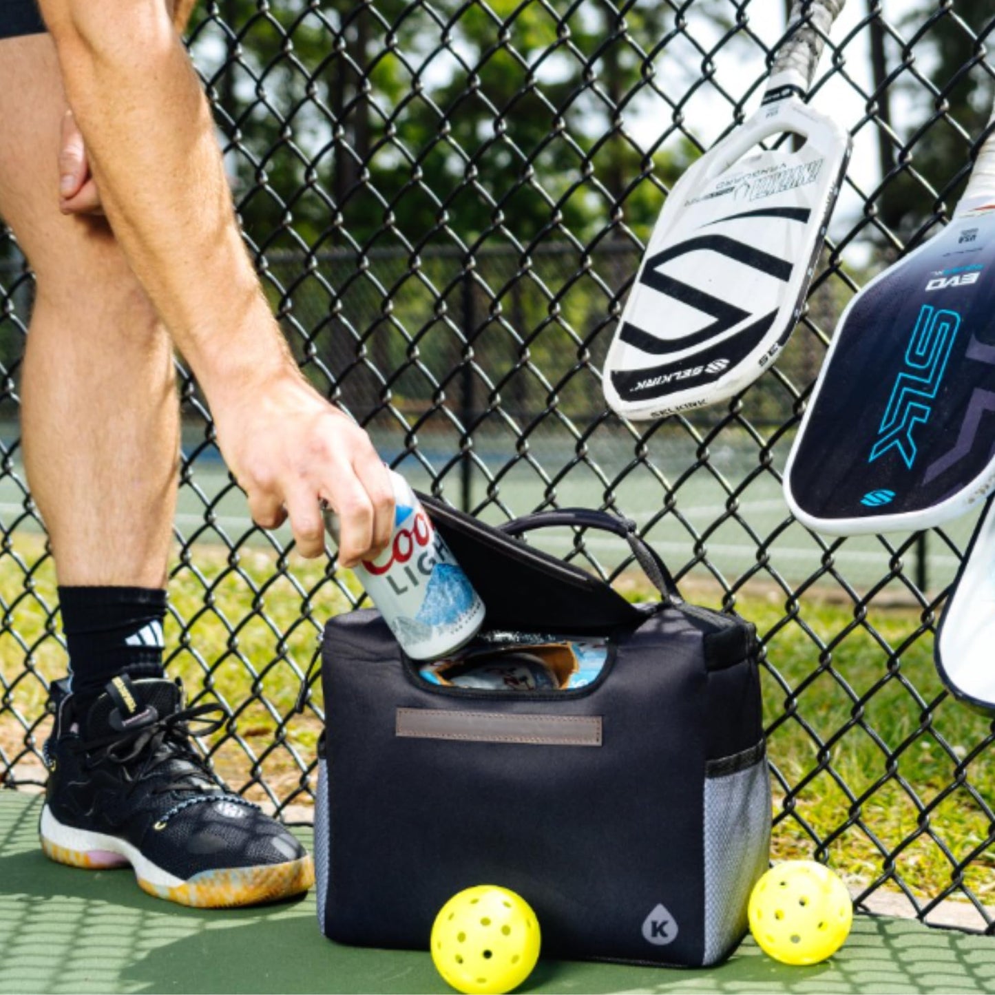 anga Softside Cooler Insulated Lunch Box - 4 Layer Insulation Drink Cooler for Food, Snacks, Can Beer and Seltzers - Leak Proof and Durability Tested - Kanga Brew Box (Midnight)