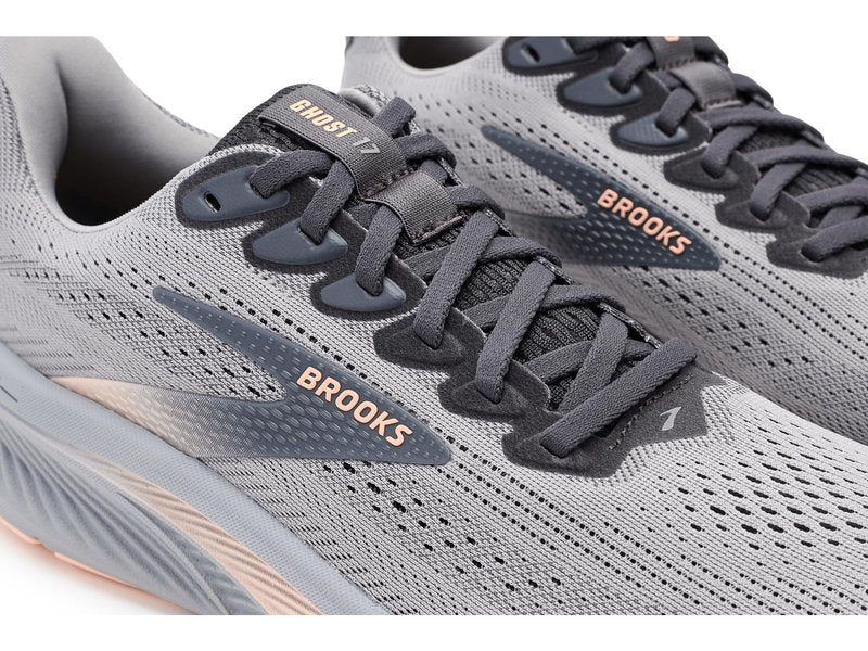 Brooks Women's Ghost 17 Alloy/Blackened Pearl/Peach 8 Medium