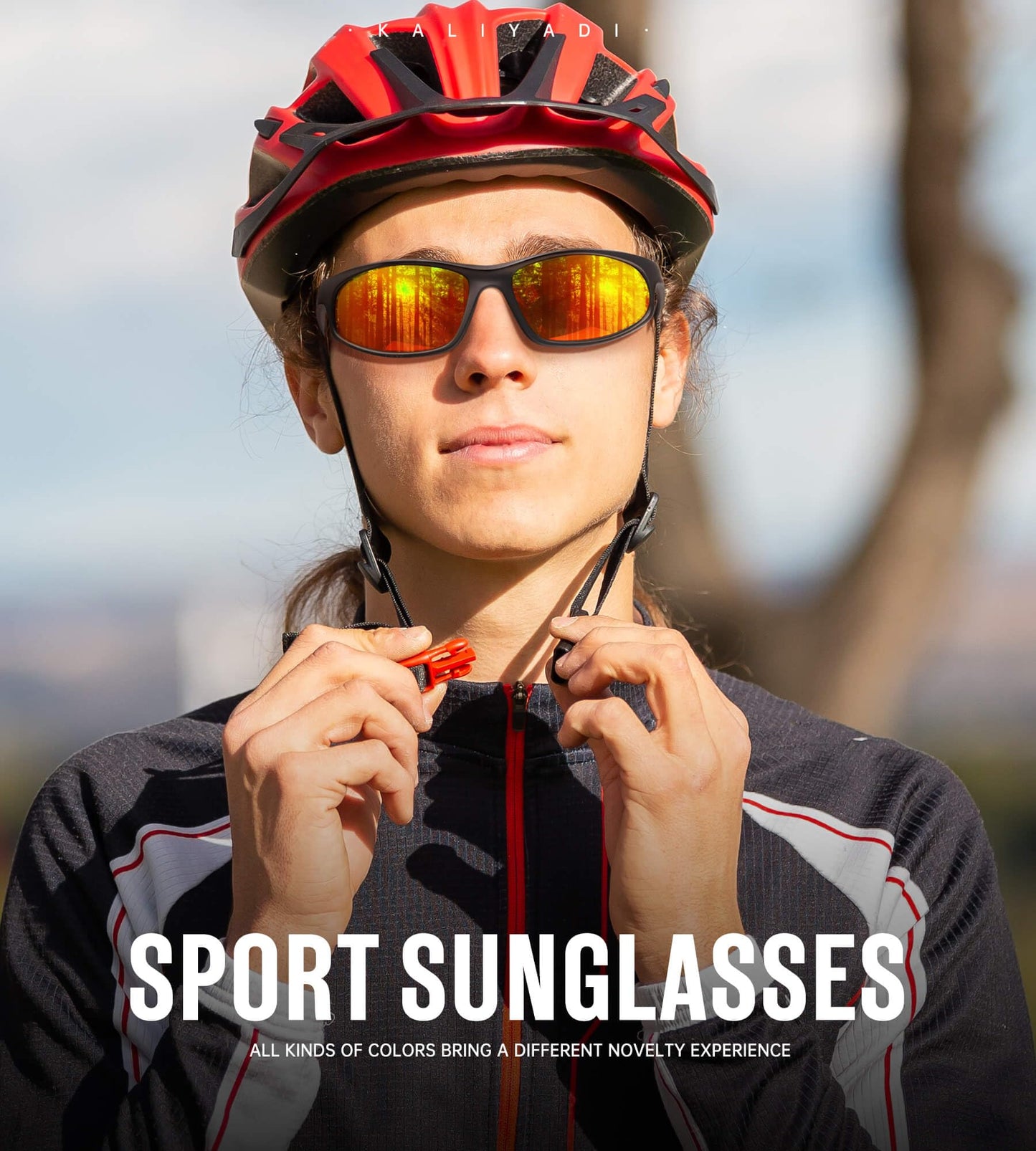 KALIYADI Mens-Sunglasses Polarized Sunglasses-Men Sports: Sport Sun Glasses for Running Cycling Fishing with UV Protection
