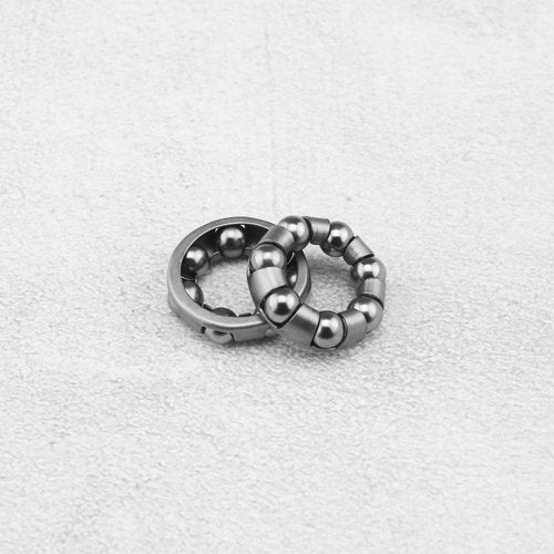 YINETTECH 4pcs Bike Ball Bearing Retainer 7 Balls Bicycle Repair Accessories Ball Bearing Cage Bicycle Ball Bearing for Bike Front Wheel Ball Bearing Bracket, 1/4'' X 7 Balls